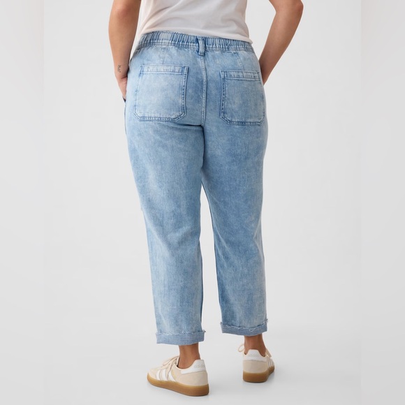 Women’s GAP Mid Rise Easy Denim Utility Jeans in Light Indigo Sz XL - Picture 2 of 7